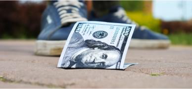 I found $100 on the sidewalk while delivering some noodles.